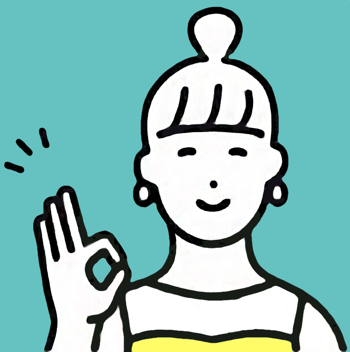 笑顔の女性イラスト